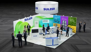 Sulzer Chemtech exhibition booth at K 2025 showcasing polymer production innovations