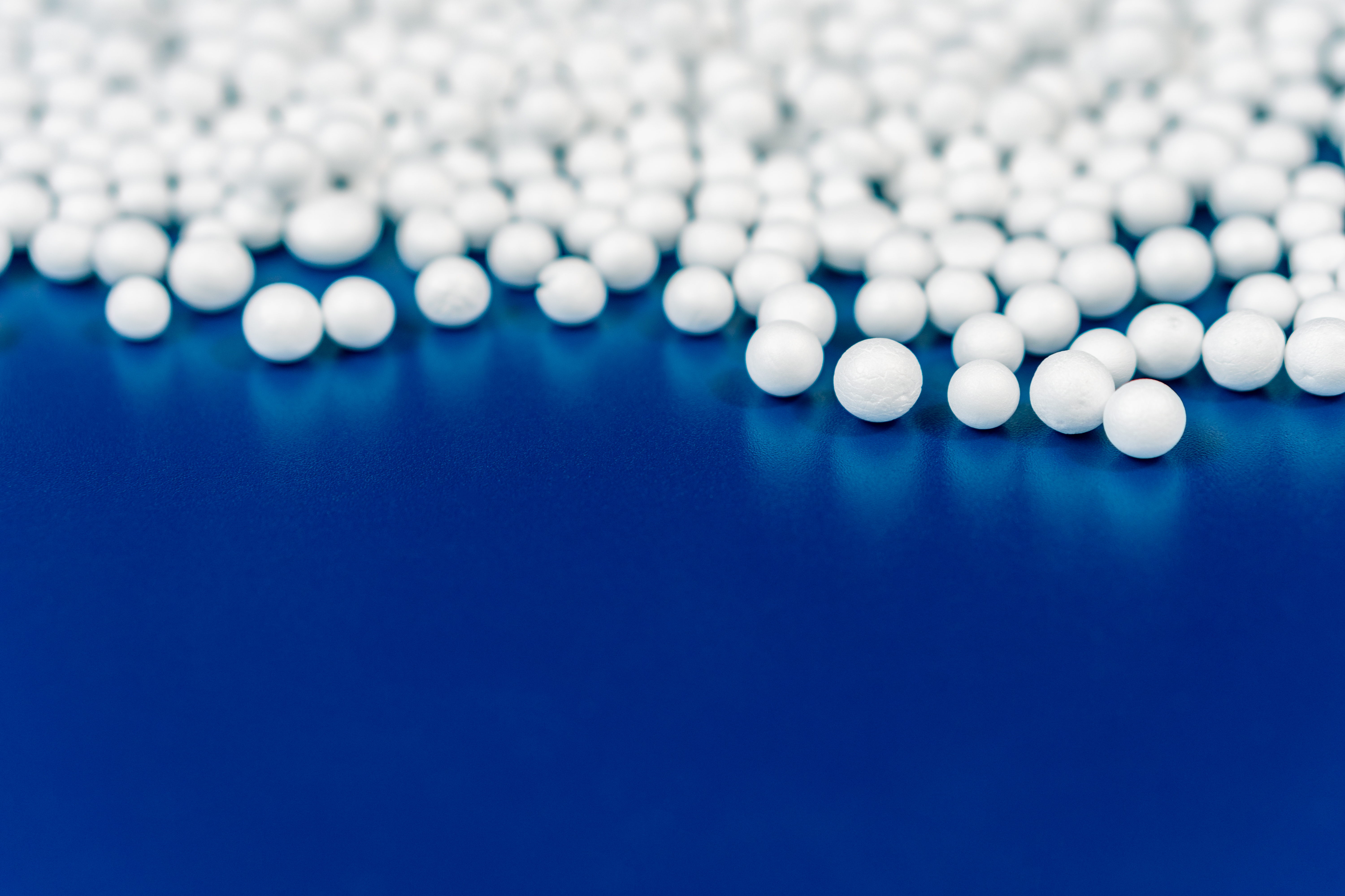 Expanded polystyrene materials collected for recycling, illustrating the role of recovery technologies and circular economy strategies in reducing plastic waste.