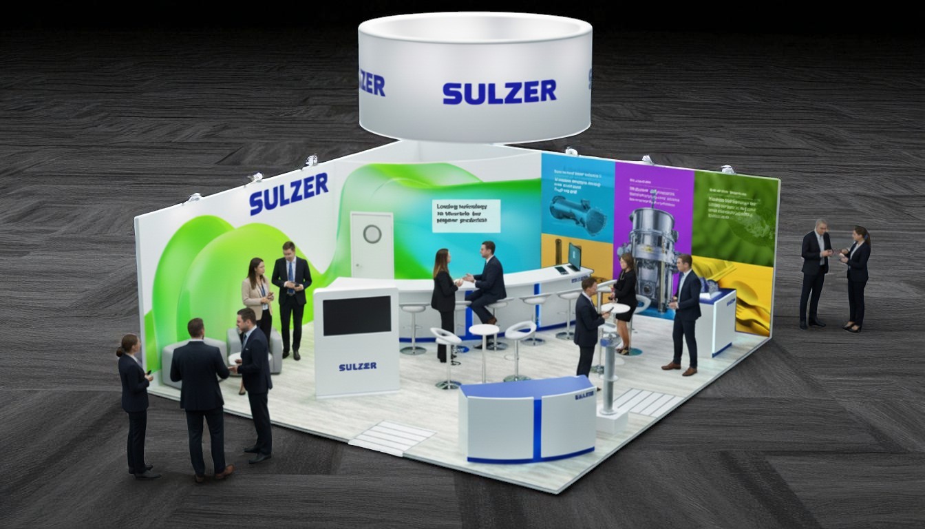 Sulzer Chemtech exhibition booth at K 2025 showcasing polymer production innovations